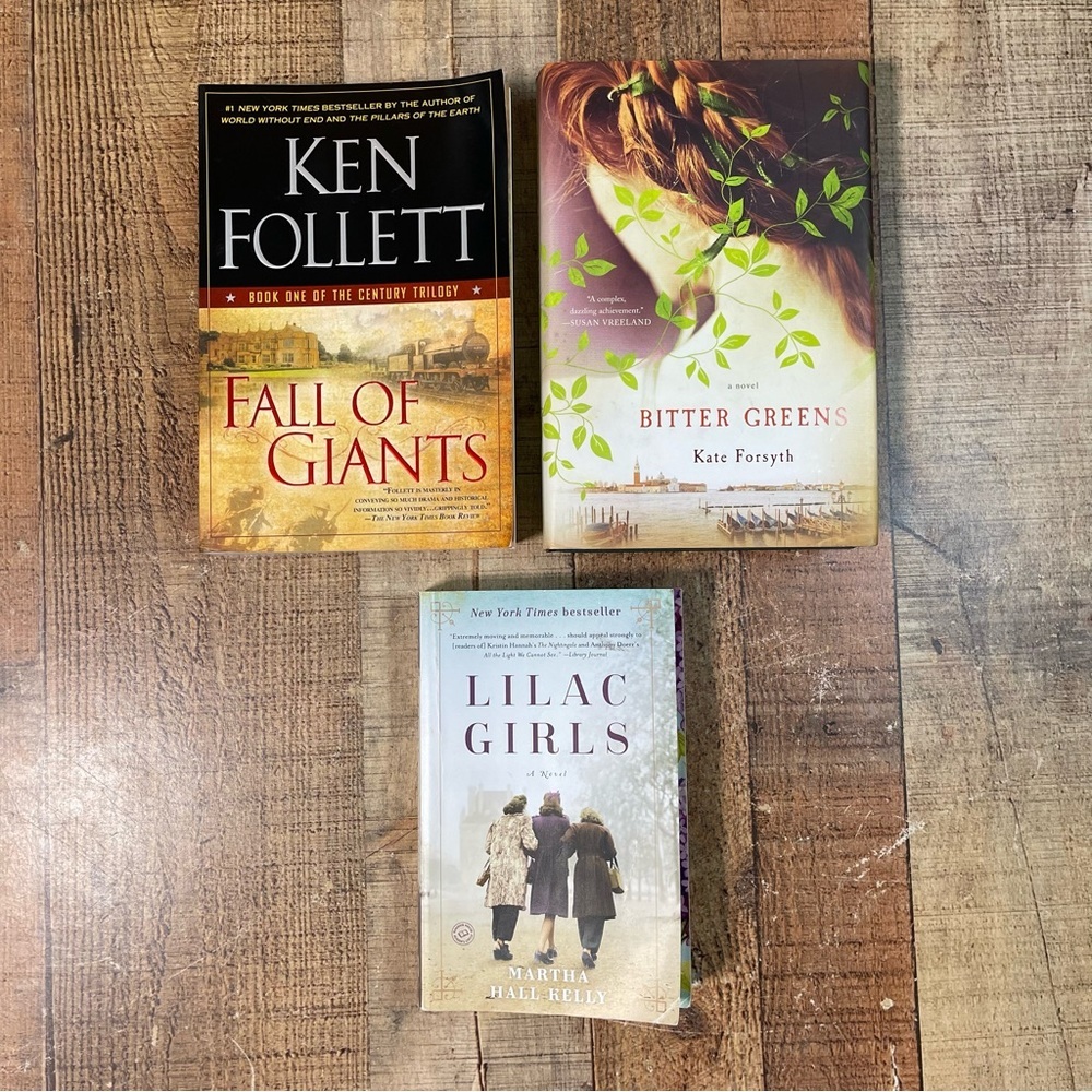 Historical Fiction Book Bundle Fall Of Giants Lilac Girls Bitter Greens War